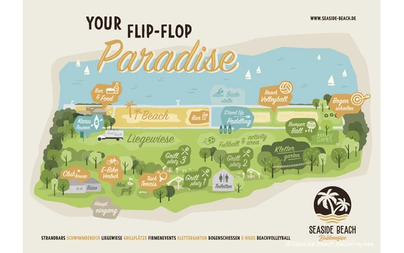 Essen, E-Bike Verleih Seaside Beach Lageplan