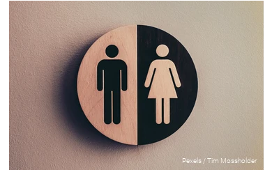 Toilettenzeichen an einer Wand