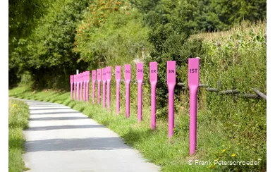 Kunstwerk Cre.Sign am Kunstpfad Ruhr