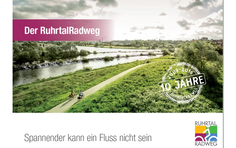 Titelseite der Dokumentation des Ruhrtalradwegs anlässlich des 10- jährigen Jubiläums.