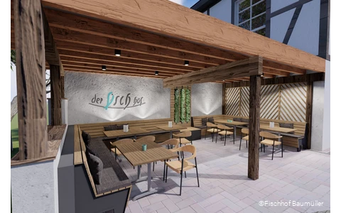 Außenbereich des Fischhofs Baumüller in Wickede (Ruhr)