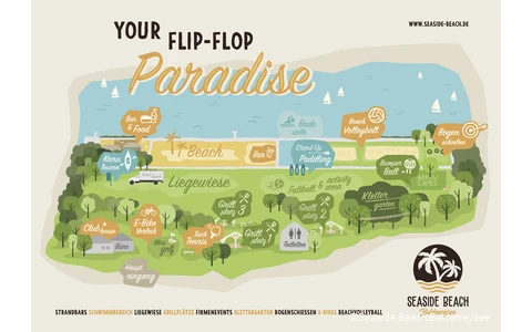 Essen, E-Bike Verleih Seaside Beach Lageplan