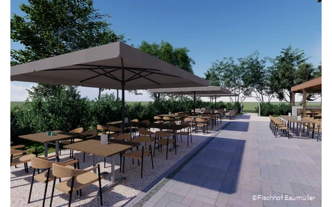 Außenbereich des Fischhofs Baumüller in Wickede (Ruhr)