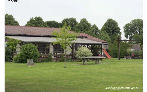 Außenbereich der Ausflugsgaststätte Amsel in Schwerte
