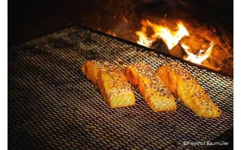 Speisen des Fischhofs Baumüller in Wickede (Ruhr)