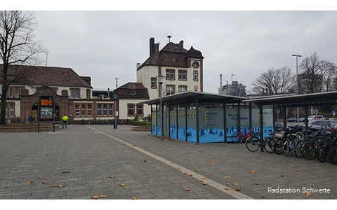 Außenansicht der Radstation in Schwerte