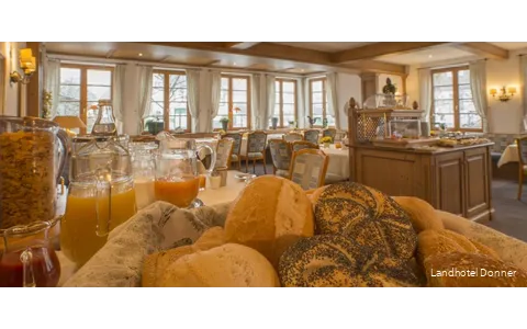Frühstücksraum im Landhotel Donner