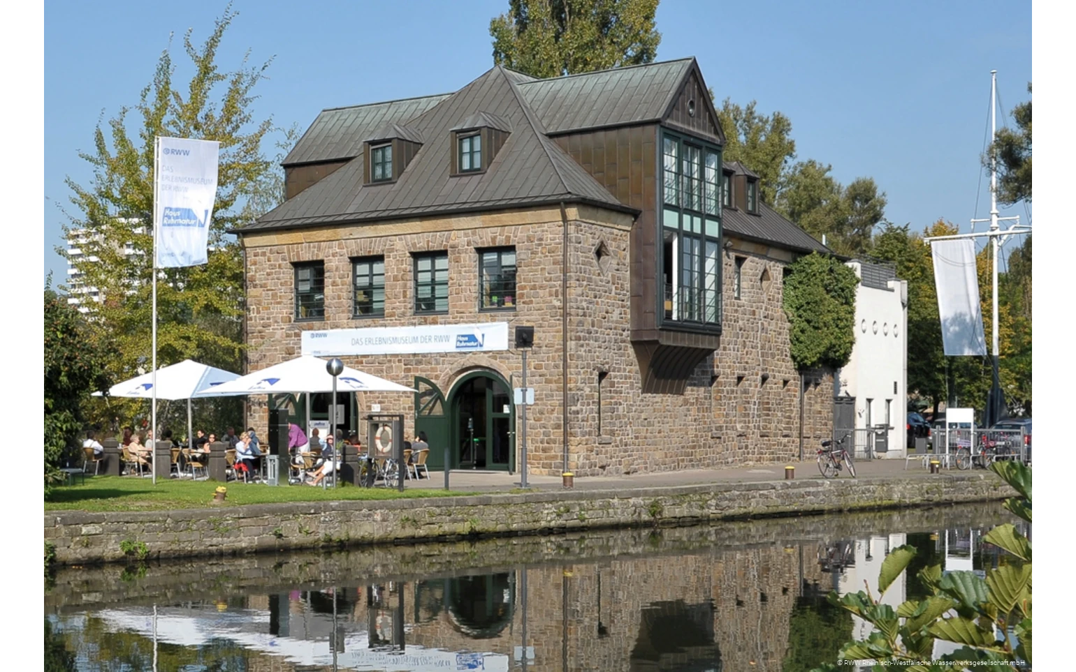 Außenansicht des Insel Bistros in Mülheim an der Ruhr