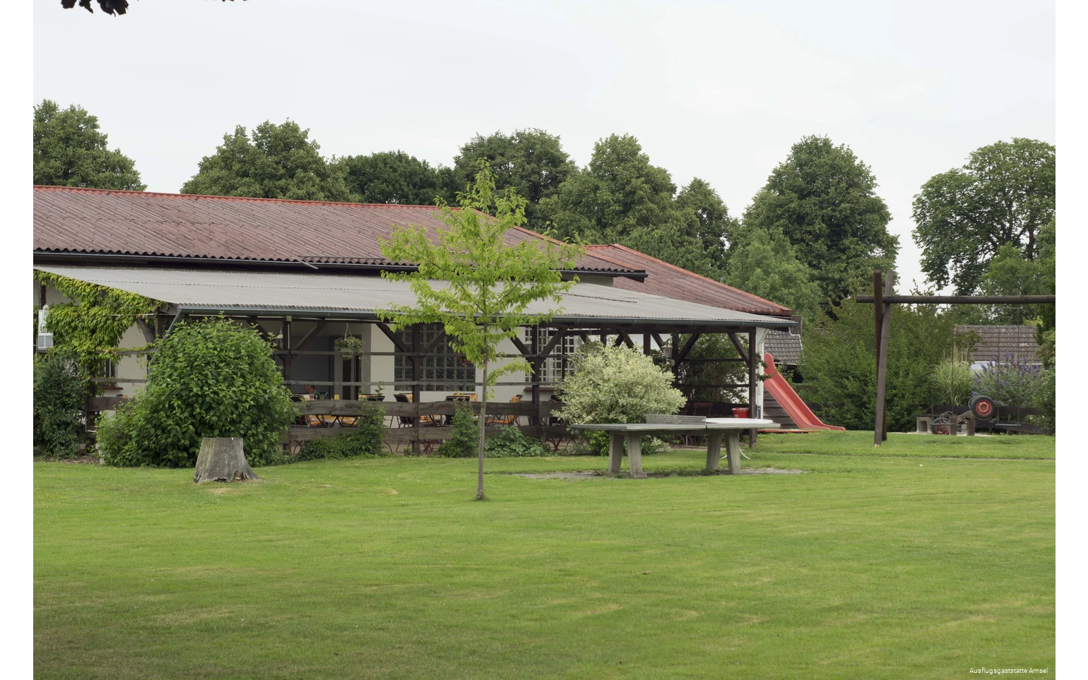 Außenbereich der Ausflugsgaststätte Amsel in Schwerte