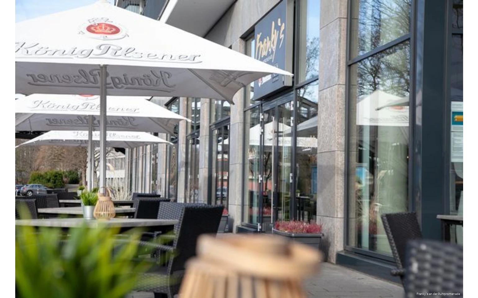 Terrasse des Franky´s an der Ruhrpromenade in Mülheim an der Ruhr