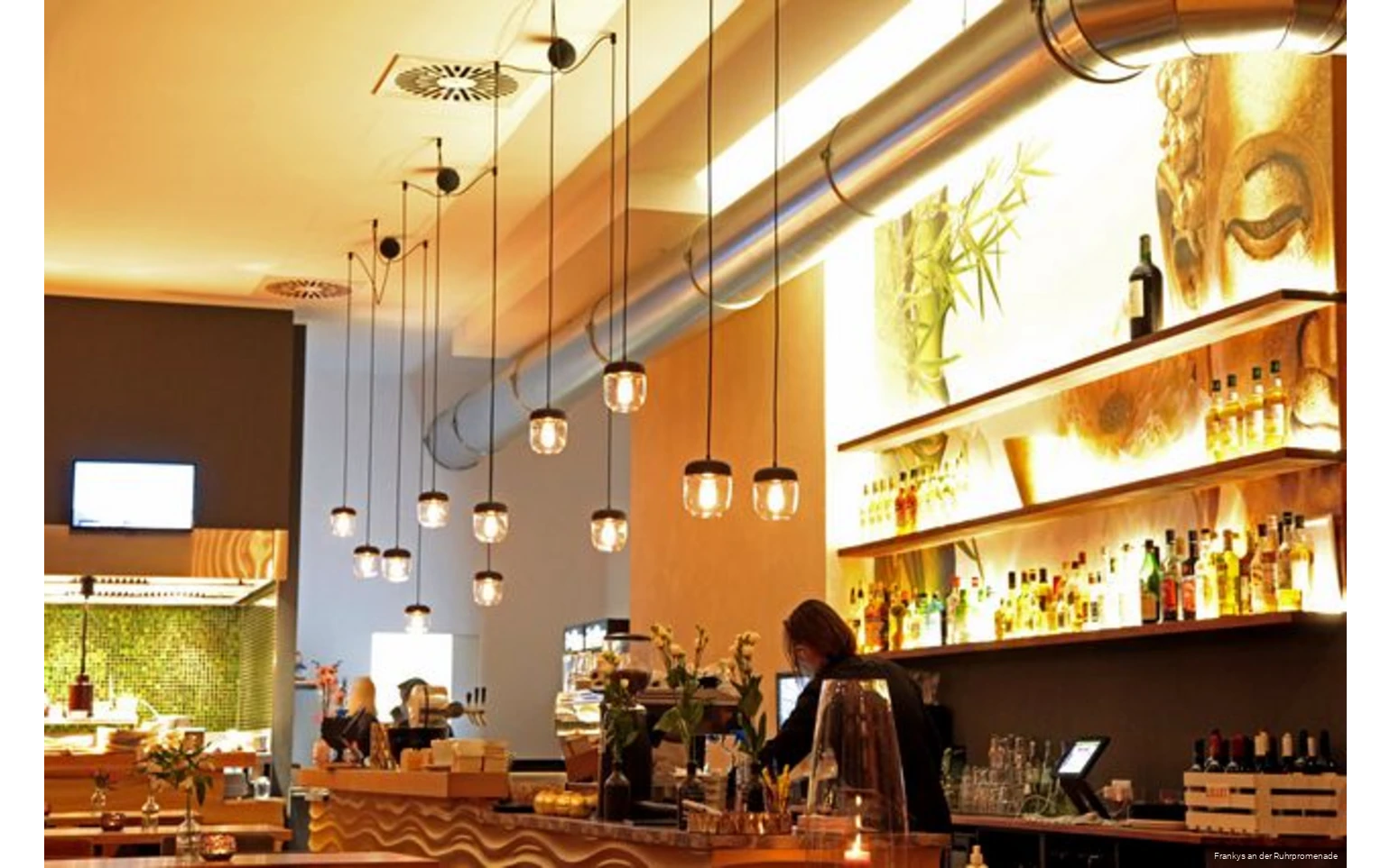 Innenansicht des Frankys an der Ruhrpromenade in Mülheim an der Ruhr