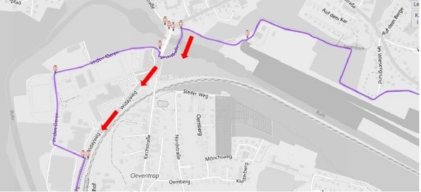 Sperrung des RuhrtalRadwegs in Arnsberg