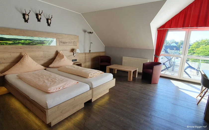 Doppelzimmer des Hotels Bigger Hof in Olsberg