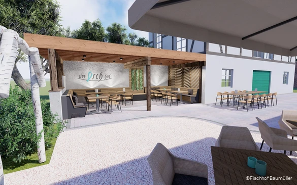 Außenbereich des Fischhofs Baumüller in Wickede (Ruhr)