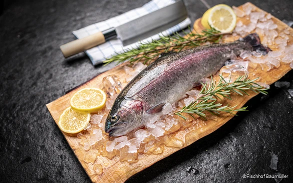 Speisen des Fischhofs Baumüller in Wickede (Ruhr)
