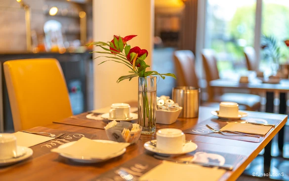 Frühstückstisch im Hotel Mirage in Duisburg