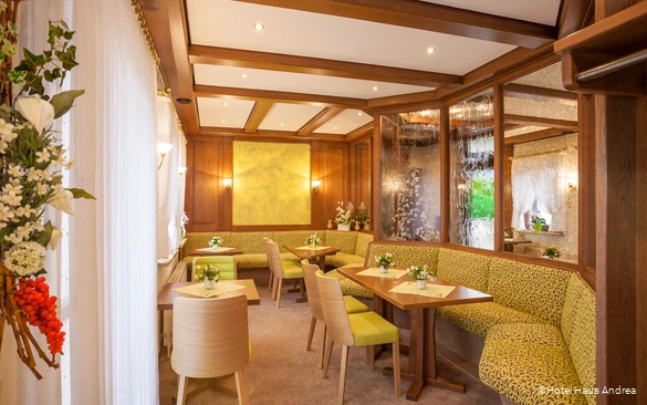 Ansicht des Restaurants im Hotel Haus Andrea in Winterberg