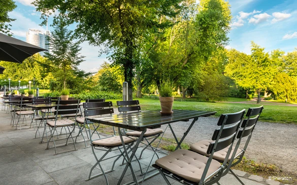 Außenansicht des Sheraton Hotels in Essen