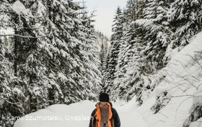 Person beim Winterwandern