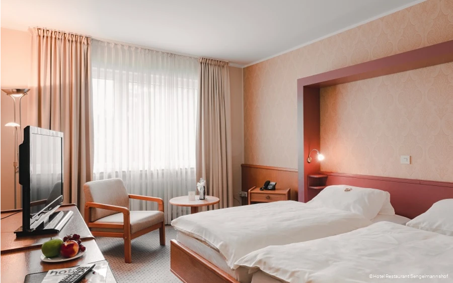 Standard-Doppelzimmer des Hotel Restaurants Sengelmannshof in Essen