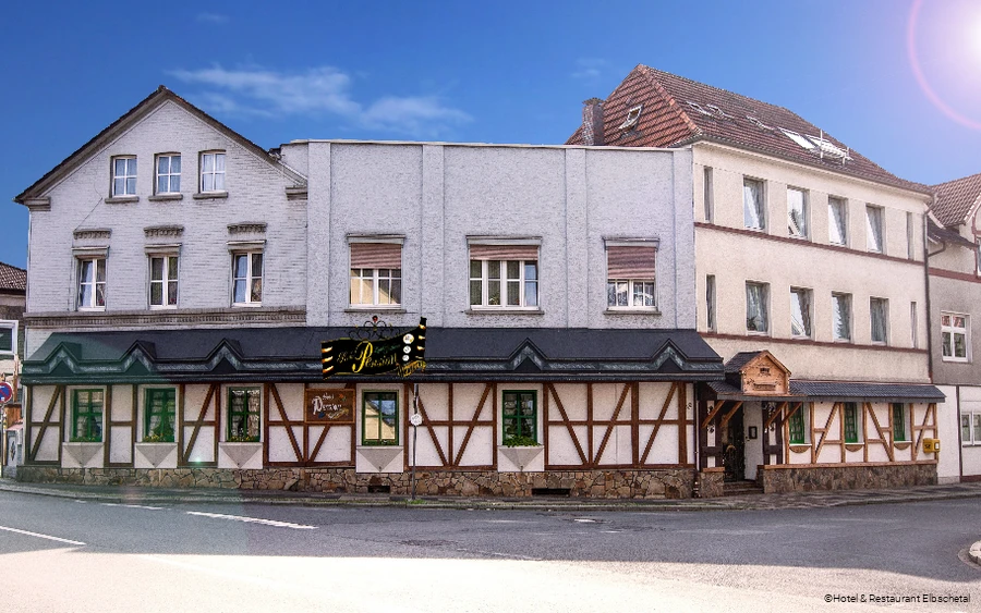 Außenansicht des Hotel & Restaurant Elbschetal