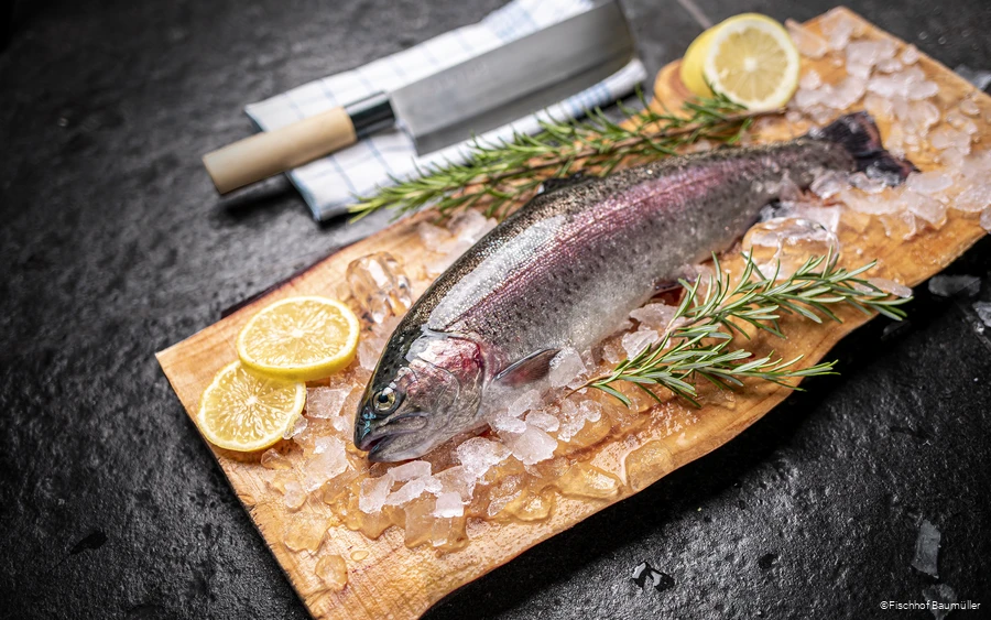Speisen des Fischhofs Baumüller in Wickede (Ruhr)