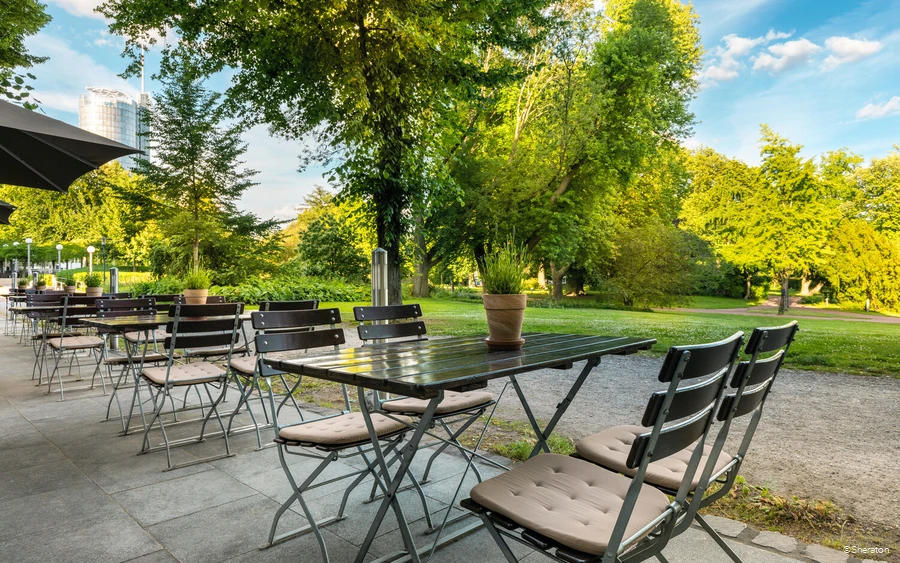 Außenansicht des Sheraton Hotels in Essen