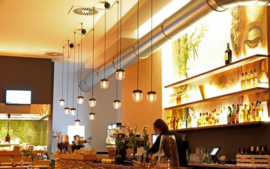 Innenansicht des Frankys an der Ruhrpromenade in Mülheim an der Ruhr