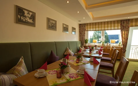 Ansicht des Restaurants im Hotel Haus Andrea in Winterberg