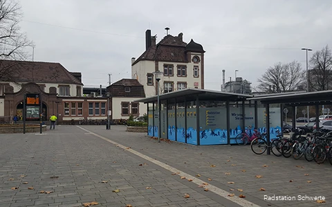 Außenansicht der Radstation in Schwerte
