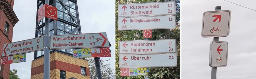 Beschilderung des RuhrtalRadwegs
