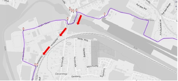 Sperrung des RuhrtalRadwegs in Arnsberg
