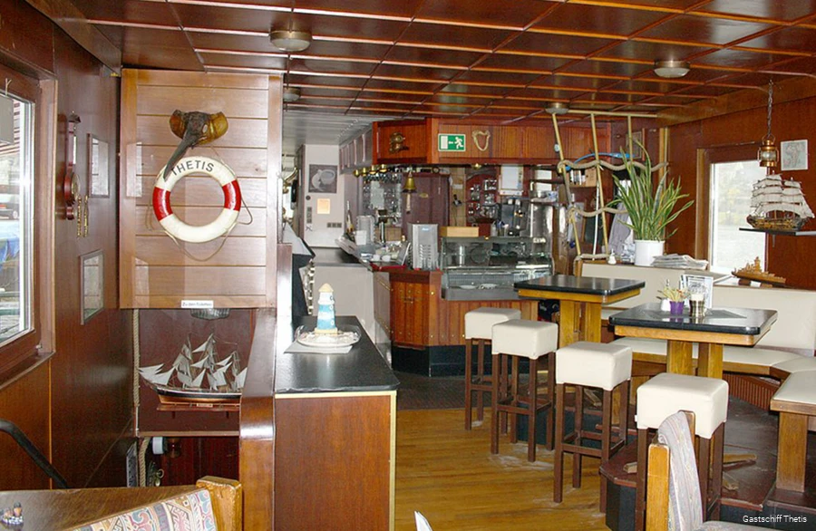 Innenansicht des Gastschiff Thetis in Essen-Kettwig