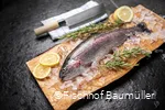 Speisen des Fischhofs Baumüller in Wickede (Ruhr)