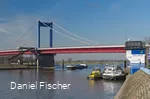 Pegel Ruhrort und Friedrich-Ebert-Brücke, Duisburg